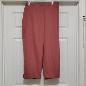 Alfred dunner pink elastic waist pants womens 16